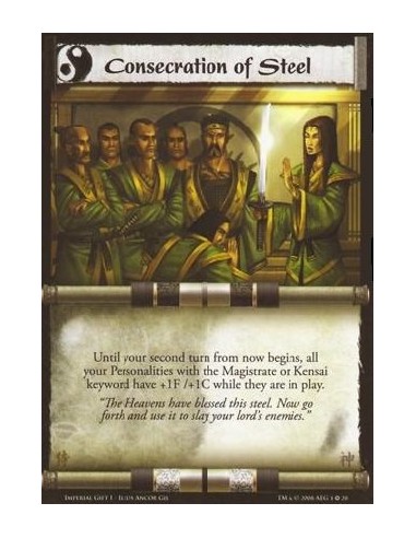 Consecration of Steel