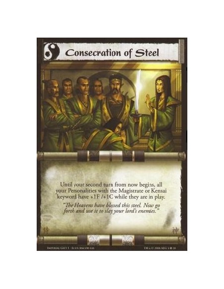 Consecration of Steel