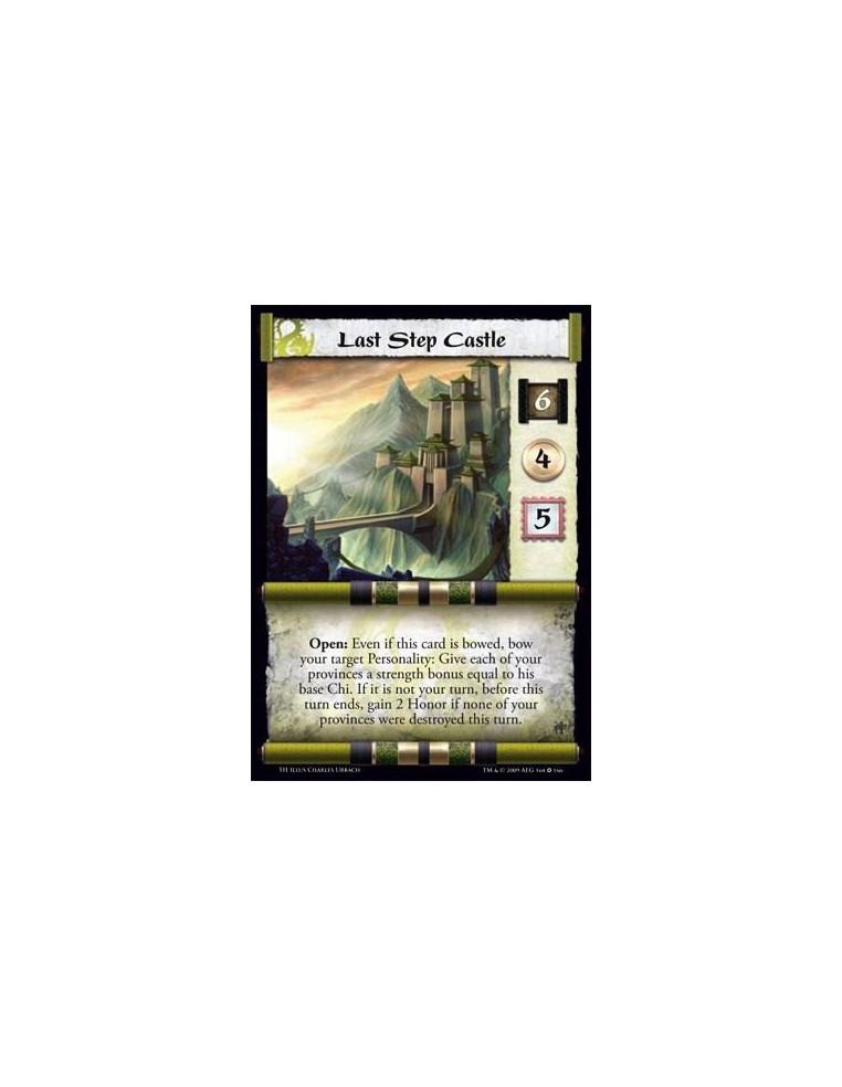 Last Step Castle FOIL  - Open: Even if this card is bowed, bow your target Personality: Give each of your provinces a strength b