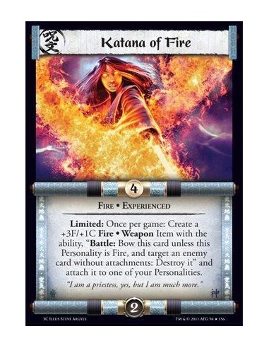 Katana of Fire Exp (Signed by Steve Argyle)