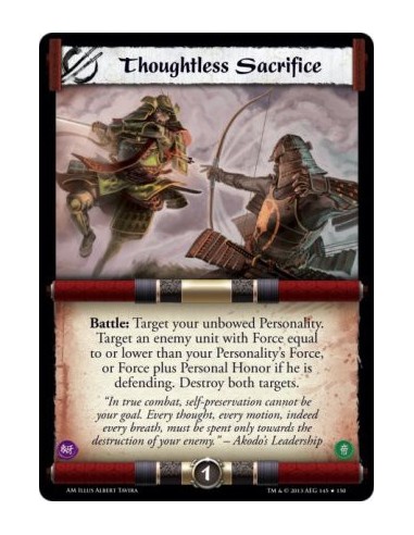 Thoughtless Sacrifice FOIL