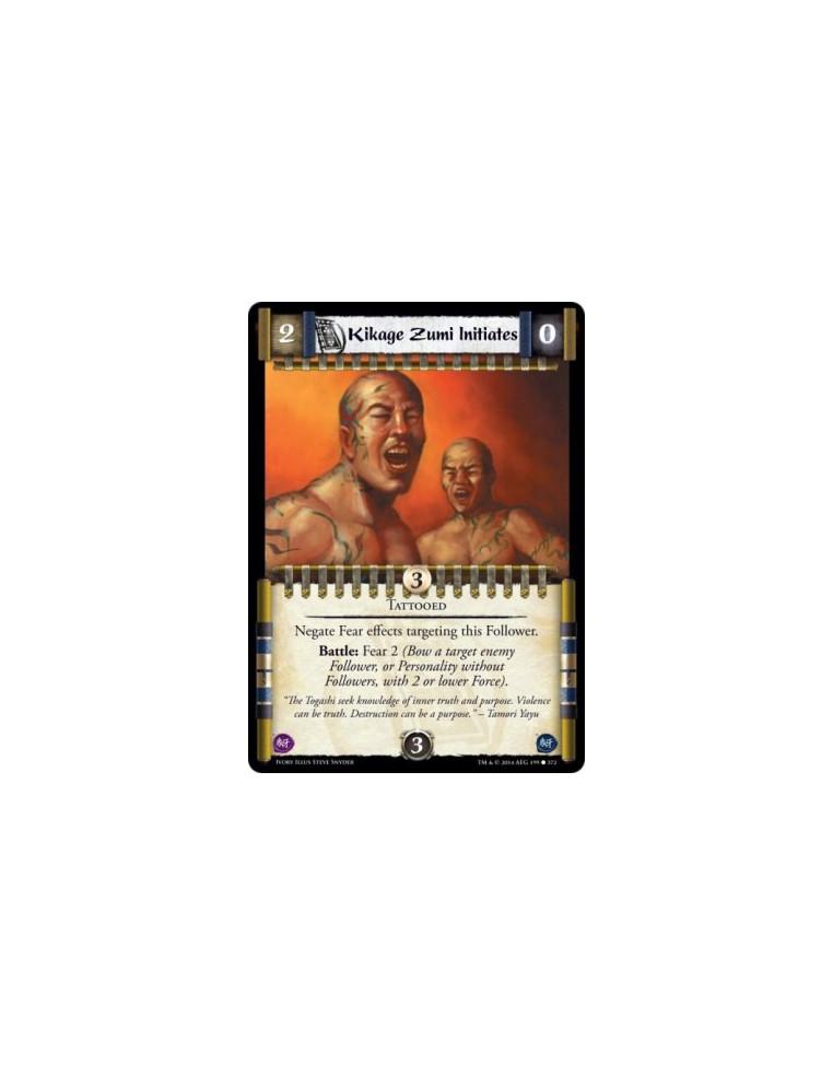 Kikage Zumi Initiates FOIL  - Tattooed                          Negate Fear effects targeting this Follower.Battle: Fear 2 (Bow 