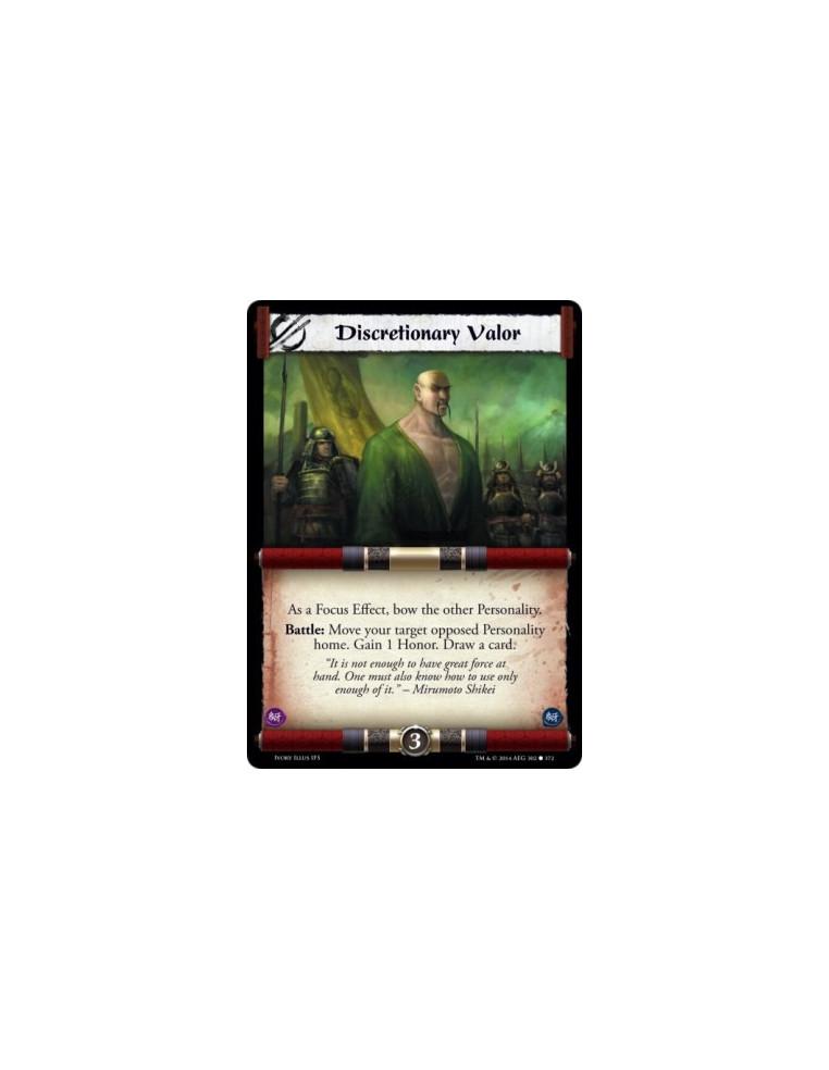 Discretionary Valor FOIL  -                               As a Focus Effect, bow the other Personality.Battle: Move your target 