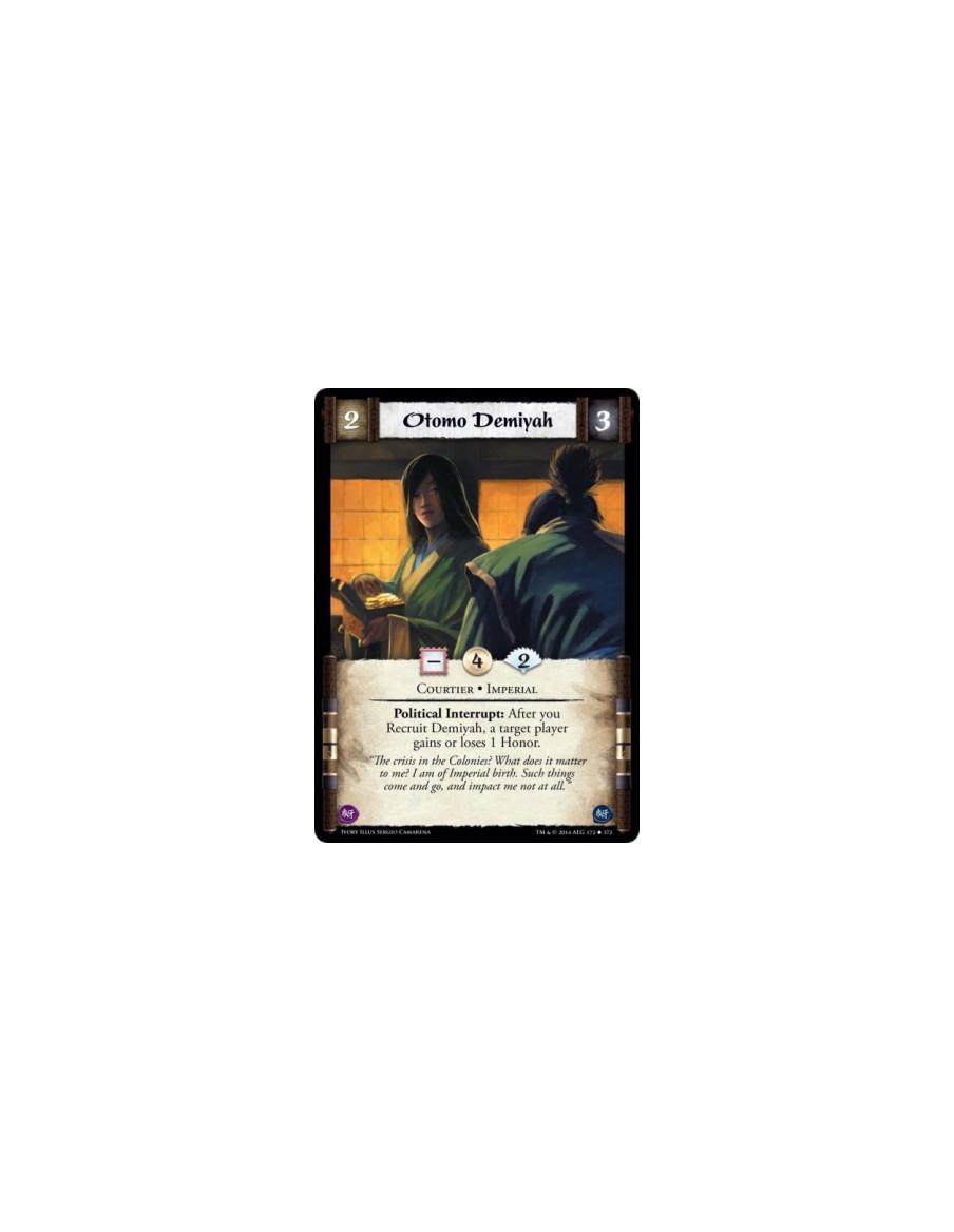 Otomo Demiyah FOIL  - Imperial • CourtierPolitical Interrupt: After you Recruit Demiyah, a target player gains or loses 1 Honor.