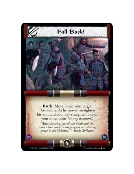 Fall Back!  -                                     Battle: Move home your target Personality. As he moves, straighten his unit an