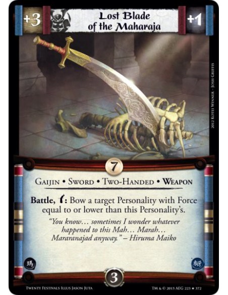 Lost Blade of the Maharaja FOIL