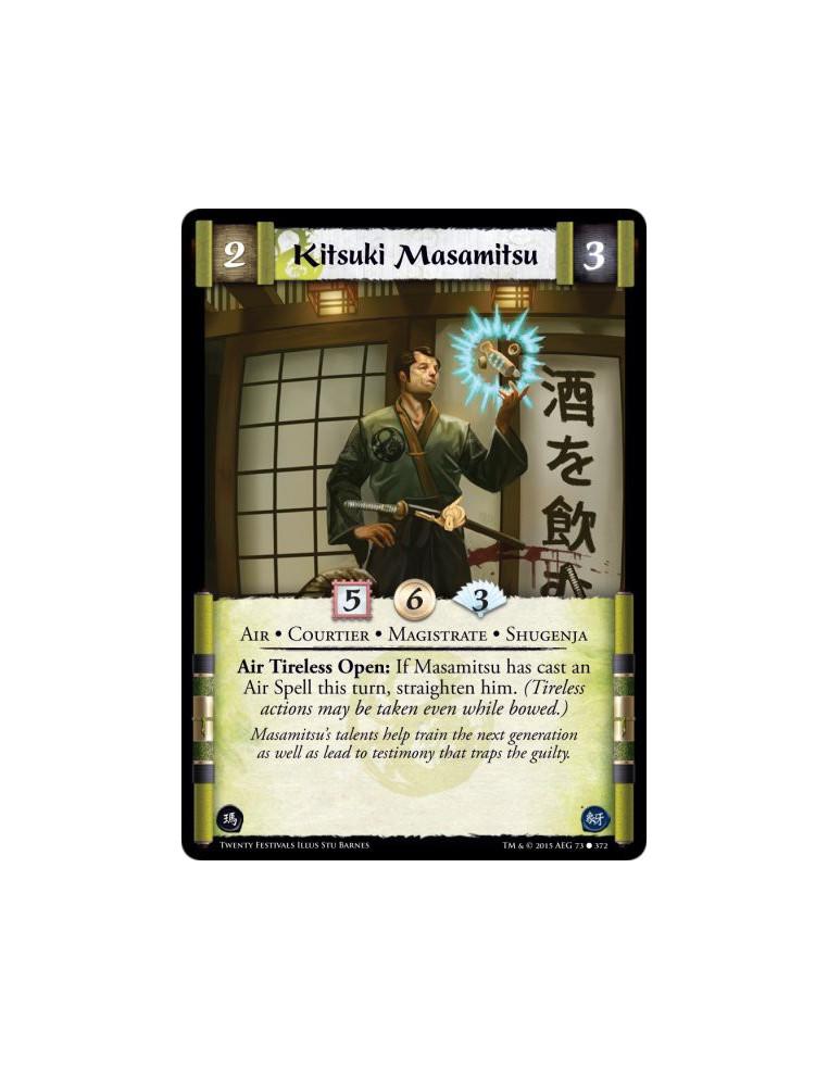 Kitsuki Masamitsu FOIL  - Air • Courtier • Magistrate • Shugenja   (Shugenja may attach and cast Spells.)Air Tireless Open: If M