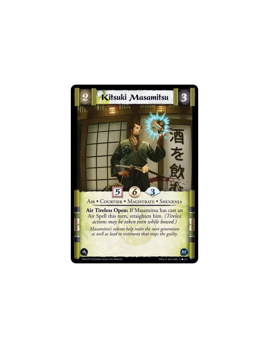 Kitsuki Masamitsu FOIL  - Air • Courtier • Magistrate • Shugenja   (Shugenja may attach and cast Spells.)Air Tireless Open: If M