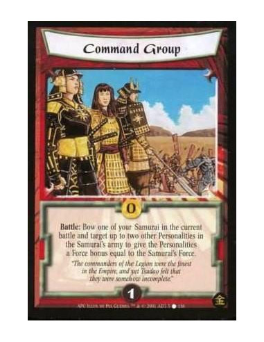 Command Group  - Battle : Bow one of your Samurai in the current battle and target up two other Personalities in the Samurai's a