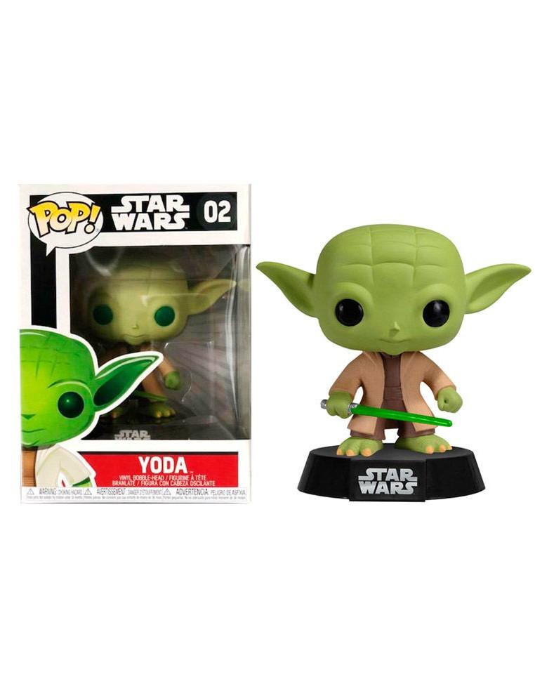 Funko Pop Yoda  - Pop cabezón de Yoda con espada láser