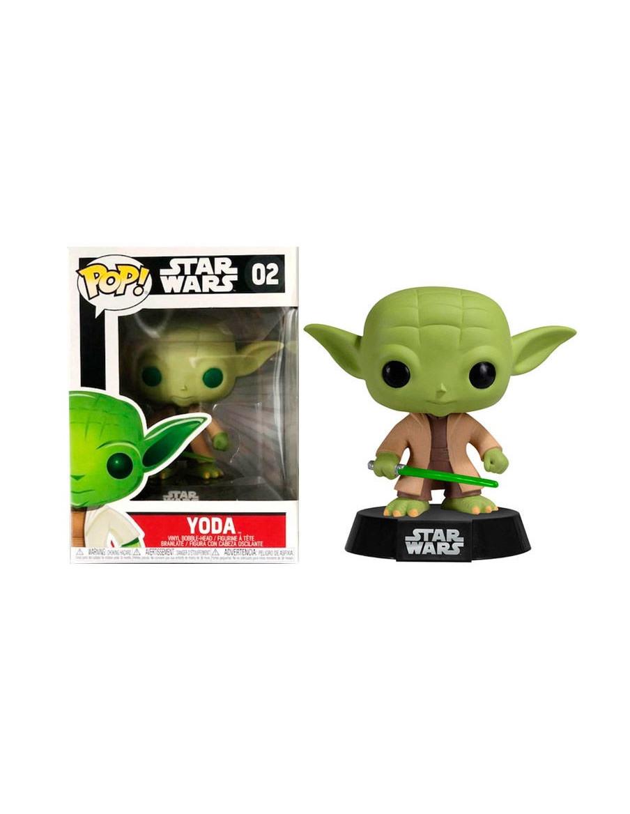 Funko Pop Yoda  - Pop cabezón de Yoda con espada láser