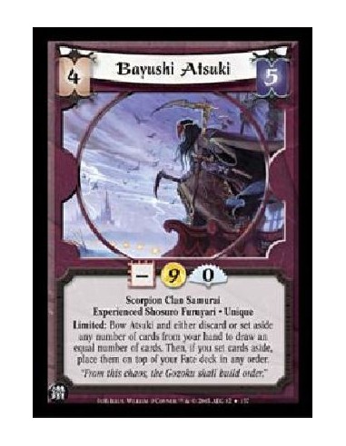 Bayushi Atsuki Exp FOIL (French Language)  - Scorpion Clan Samurai Experienced Shosuro Furuyari · Unique Limited: Bow Atsuki and