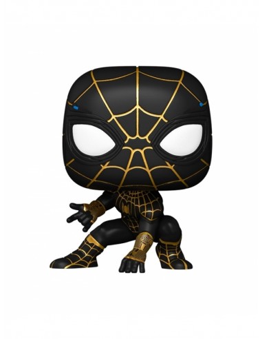 Pop Spider-man traje negro y dorado: Spider-man no way home