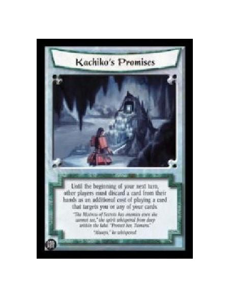 Kachiko's Promises FOIL (Spanish)  - Until the beginning of your next turn, other players must discard a card from their hands a