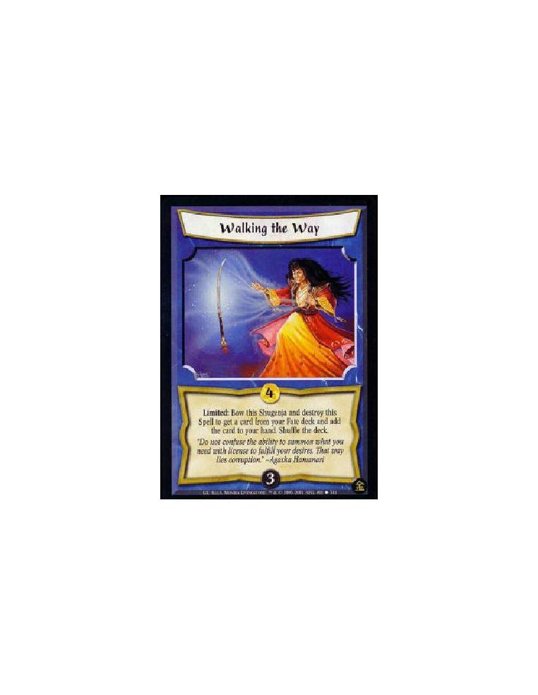 Walking the Way (Español)  - Limited: Bow this Shugenja and destroy this Spell to search your Fate deck for any one card and put