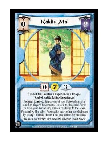 Kakita Mai Exp FOIL (Spanish)  - Crane Clan Courtier . Experienced . Unique Soul of Kakita Ichiro Experienced Political Limited: