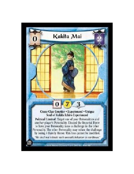 Kakita Mai Exp FOIL (Español)  - Crane Clan Courtier . Experienced . Unique Soul of Kakita Ichiro Experienced Political Limited: