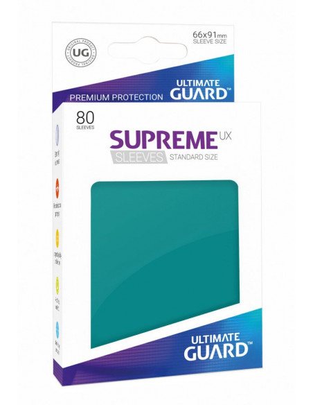 Fundas Ultimate Guard Supreme Azul Gasolina (66x91mm Estandar) (80)