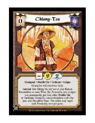 Chiang-Tsu FOIL  - Unaligned * Double Chi * Tactician * Unique Chiang-Tsu will not swear fealty. Limited: Bow Chiang-Tsu and one