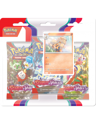 Escarlata y Púrpura 1: 3-pack Blister Arcanine (Inglés)