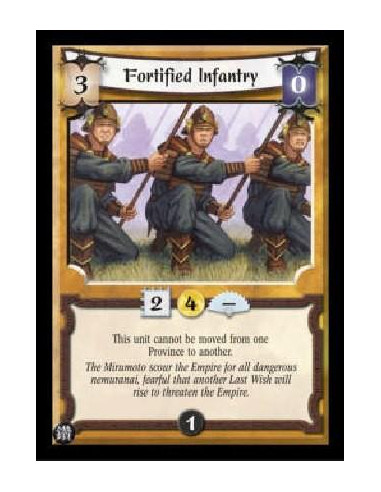 Fortified Infantry  - This unit cannot be moved from one Province to another. 