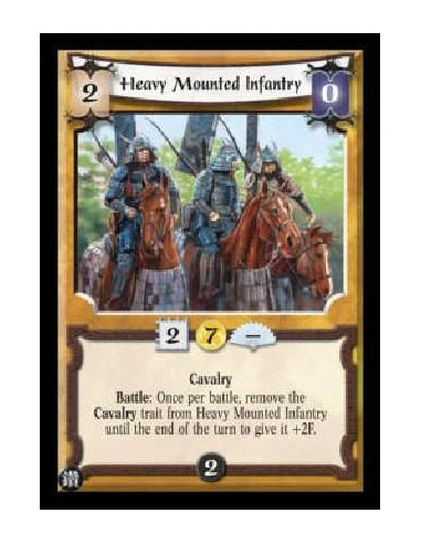 Heavy Mounted Infantry  - Cavalry Battle: Once per battle, remove the Cavalry trait from Heavy Mounted Infantry until the end of