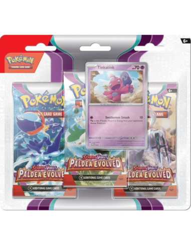 Escarlata y Púrpura 2 Paldea Evolved: 3-Pack Tinkatink (Inglés)