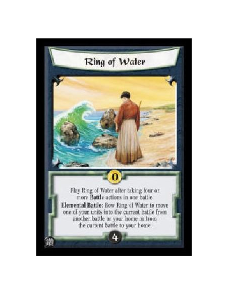 Ring of Water FOIL  - Play Ring of Water after taking four or more Battle actions in one battle. Elemental Battle: Bow Ring of W