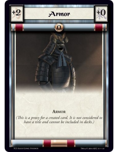 Armor  - Armor            (This is a proxy for a created card. It is not considered to have a title and cannot be included in de