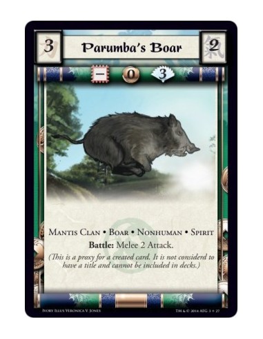 Parumba's Boar  - Mantis Clan · Boar · Nonhuman · SpiritBattle: Mele 2 Attack.