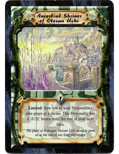 Ancestral Shrines of Otosan Uchi  - Limited: Bow one of your Personalities to have him or her "meditate at at a shrine" and give