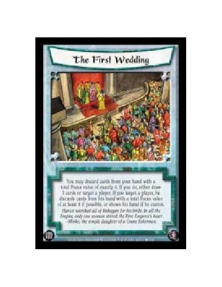 The First Wedding (Español)  - You may discard cards from your hand with a total Focus value of exactly 4. If you do, either dra