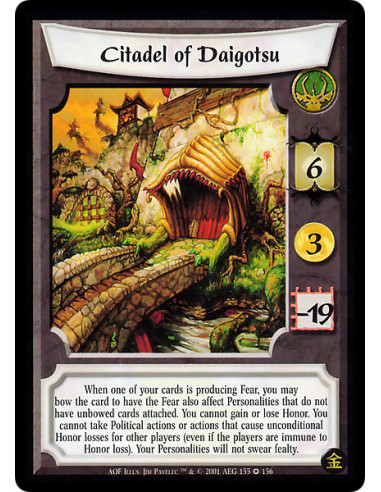 Citadel of Daigotsu (Francés)  - Limited: End the Action Phase.