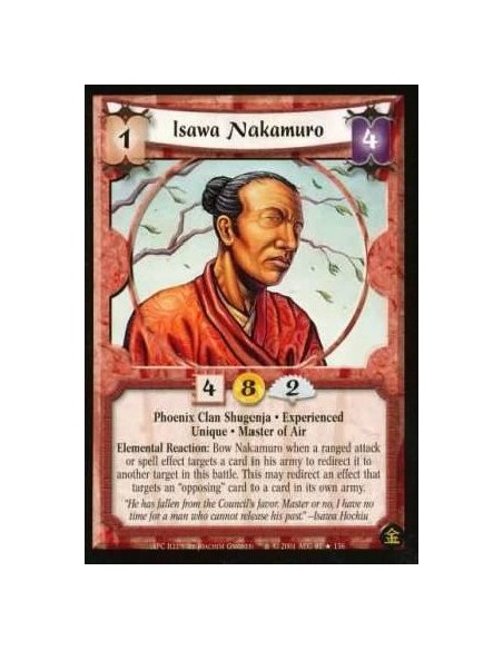 Isawa Nakamuro Exp (Francés)  - Phoenix Clan Shugenja. Experienced. Unique. Master of Air Elemental Reaction : Bow Nakamuro when