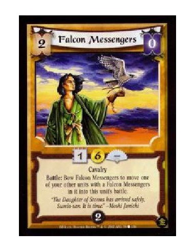 Falcon Messengers (French)  - Cavalry Battle: Bow Falcon Messengers to move one of your other units with a Falcon Messengers in 