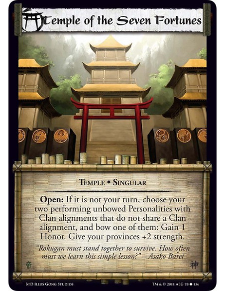 Temple of the Seven Fortunes (Español)  - Temple • SingularOpen: If it is not your turn, choose your two unbowed performing Pers