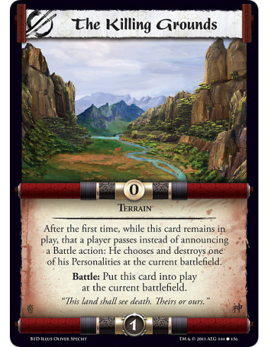 The Killing Grounds (Español)  - TerrainAfter the first time, while this card remains in play, that a player passes instead of a