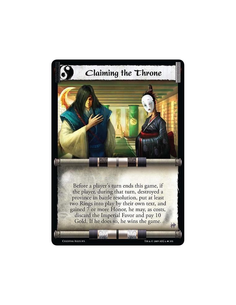 Claiming the Throne  - Before a player's turn ends this game, if the player, during that turn, destroyed a province in battle re