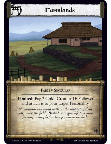 Farmlands  - Farm • Singular Limited: Pay 2 Gold: Create a 1F Follower and attach to your target personality.