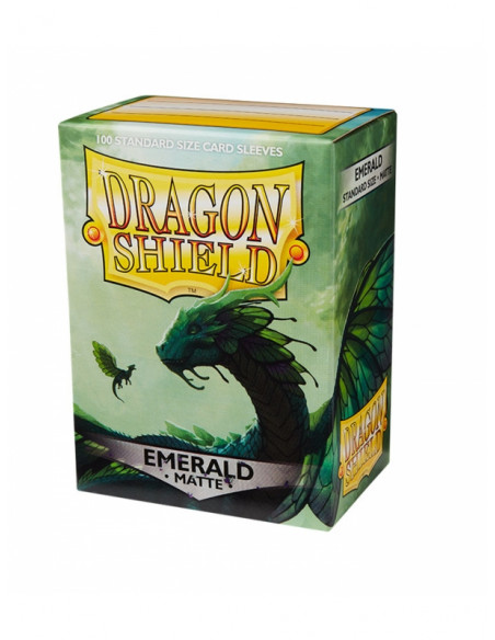 Fundas Dragon Shield Emerald Tamaño Standard (63x88mm) - Esmeralda Mate (100)