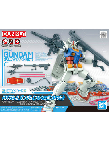 Figura Montable. RX-78-2 Gundam (Full Weapon Set). Gundam