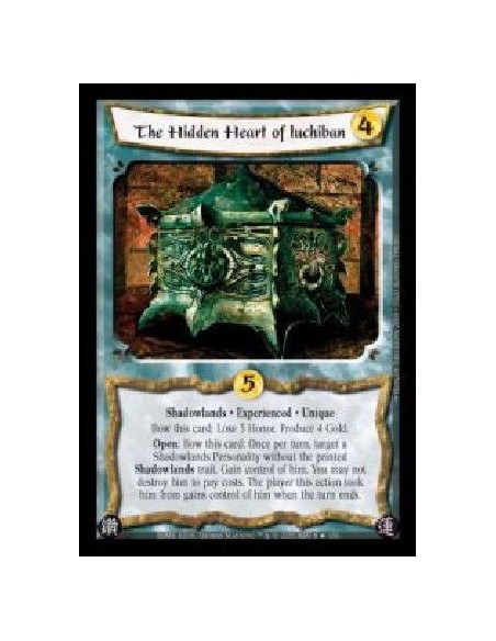 The Hidden Heart of Iuchiban Exp FOIL  - Shadowlands · Experienced · Unique. Bow this card: Lose 3 Honor. Produce 4 Gold. Open: 