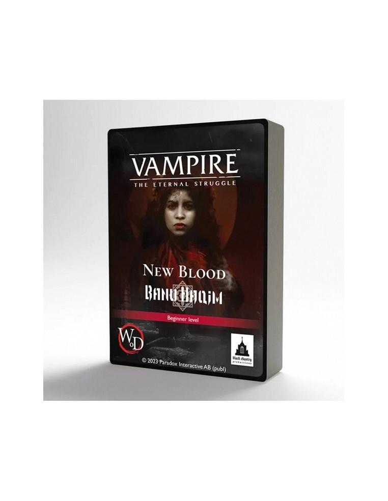 Vampiro New Blood: Banu Haqim (Spanish)  - New Blood is a collection of five 55-card preconstructed decks for introductory games