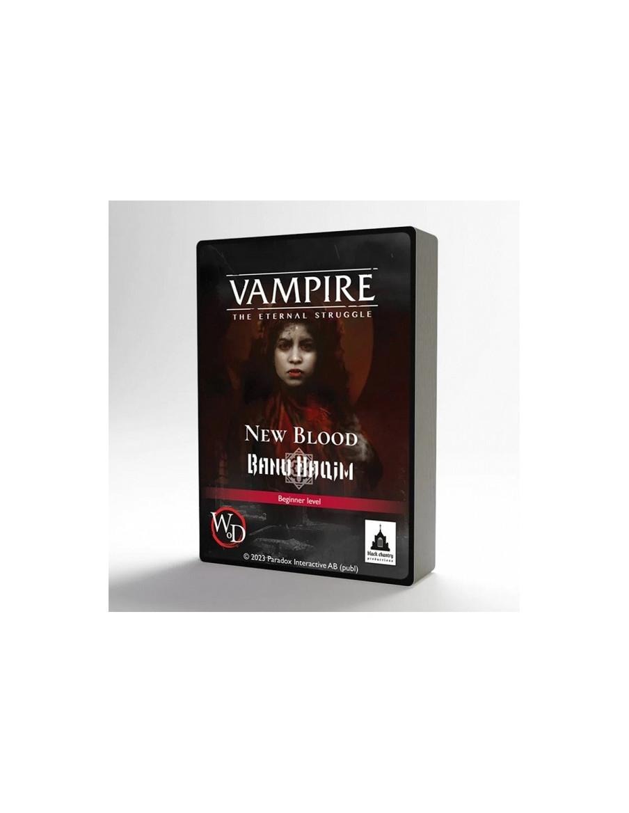 Vampiro New Blood: Banu Haqim (Spanish)  - New Blood is a collection of five 55-card preconstructed decks for introductory games