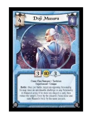 Doji Masaru Exp FOIL (Signed by Steve Argyle) (Spanish)  - Crane Clan Samurai · Tactician · Experienced · Unique. Battle: Once p