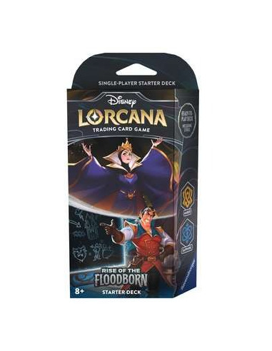 Rise of the Floodborn: Reina Malvada / Gastón - Amber/Saphire Starter Deck LORCANA (Inglés)