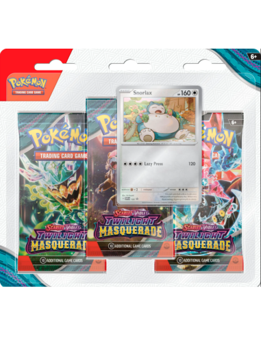 Scarlet & Violet 6 Twilight Masquerade: Snorlax 3-Pack Blister (English)