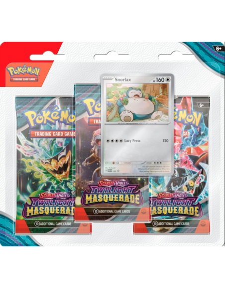 Escarlata y Púrpura 6 Mascarada Crepuscular: Snorlax 3-Pack Blister (Inglés)