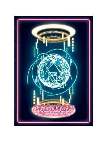 Fundas Digimon Neon card back 3rd Anniversary Art Tamaño Standard (60)