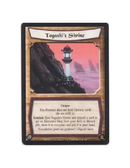 Togashi's Shrine FOIL  - UniqueThis Province does not hold Dynasty cards (do not refill it).Limited: Bow Togashi's Shrine and di